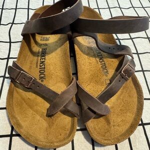 Birkenstock Dark Brown Strappy Sandals
